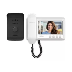 Vídeo porteiro Residencial Módulo Interno E Externo IVR 1070 HS Branco c/ Preto Intelbras 110V/220V