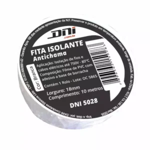 DNI5028 – Fita Isolante em PVC Antichama – Branca – 10m